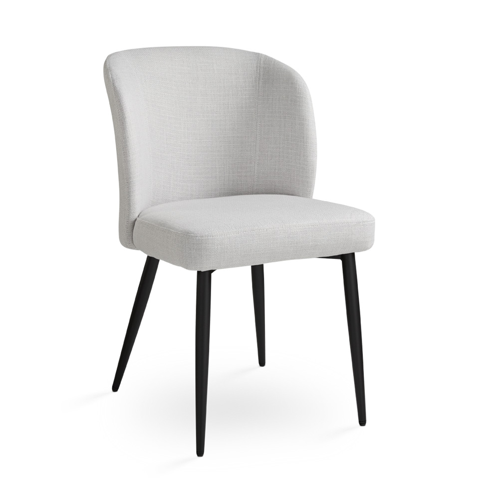 Fortina Dining Chair: Light Grey Linen